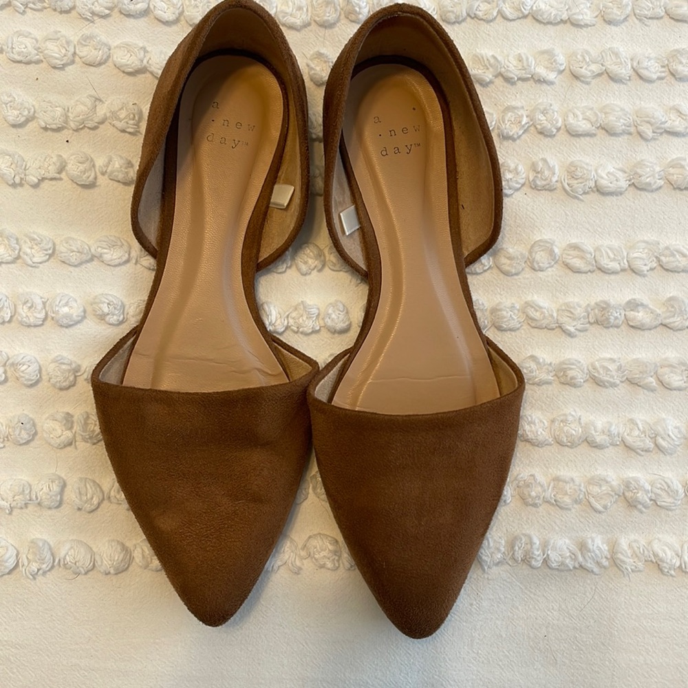 Brown Suede Flats